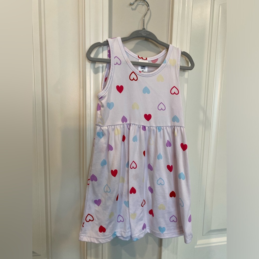 Heart Print Sundress 3T